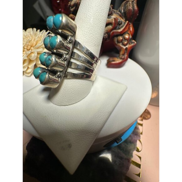 VTG Sterling Silver Turquoise Ring - Picture 3 of 6
